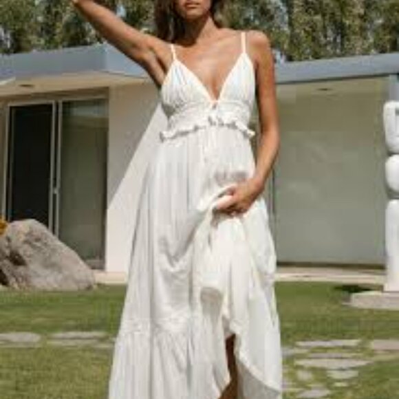 Spell & the Gypsy Collective Magnolia Soiree Dress in Antique White - Picture 1 of 12